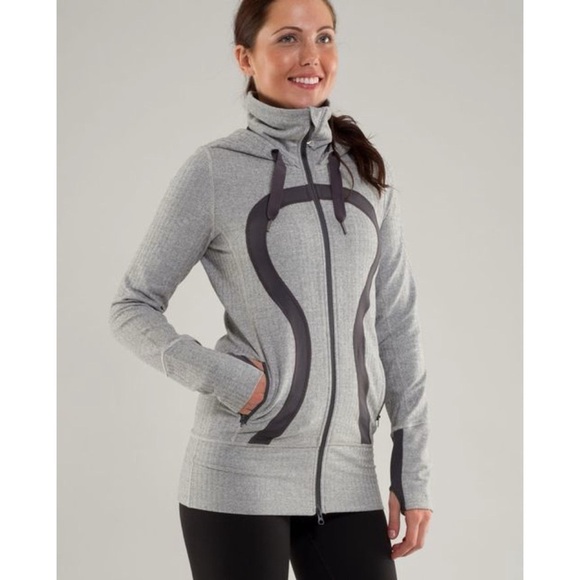 Lululemon Stride Jacket *Brushed Ghost Heathered Coal Herringbone / Coal - Picture 2 of 11